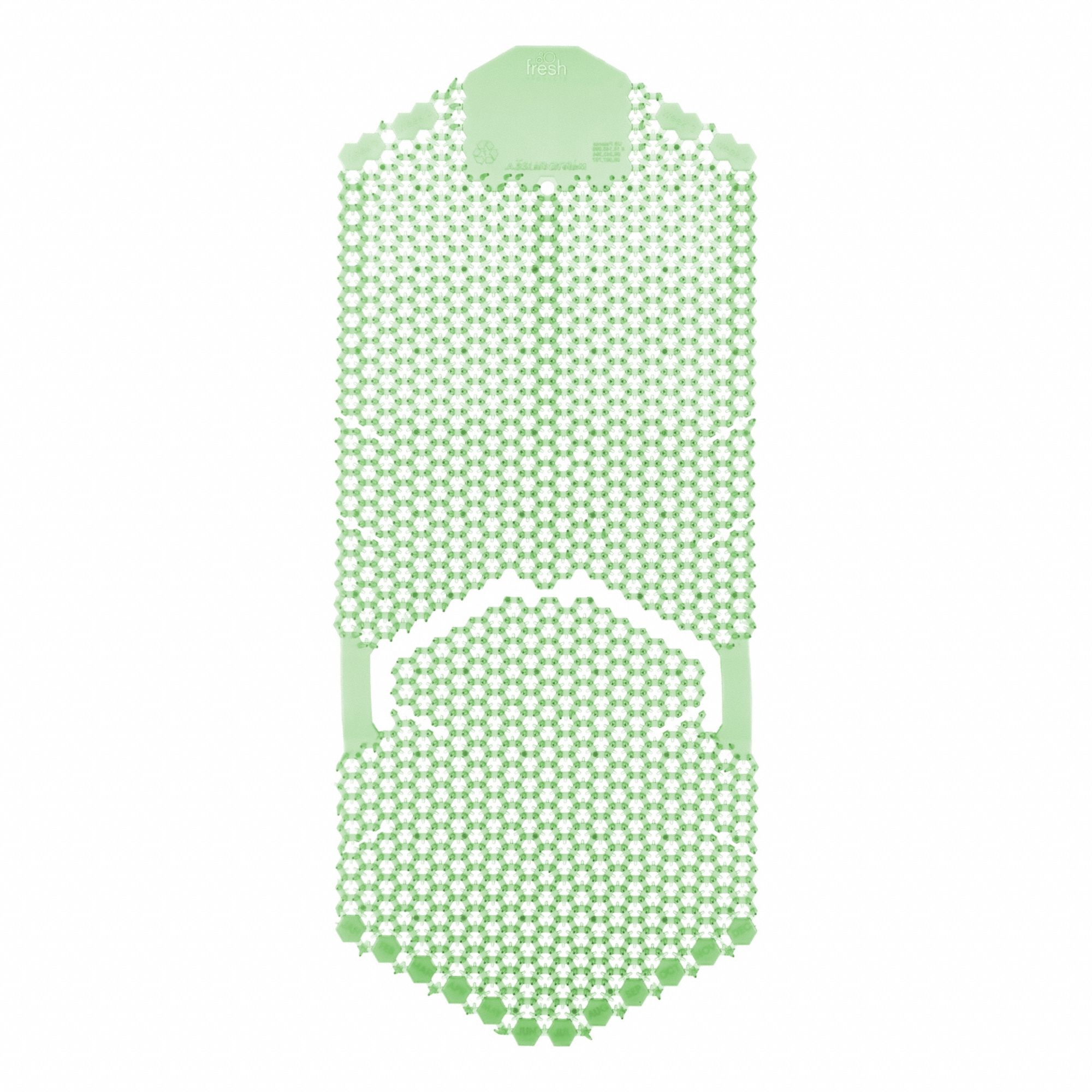 Urinal Screen: Non-Para, Oblong, 44.8 oz Container Size, Green, Fruity, Tsunami, 6 PK