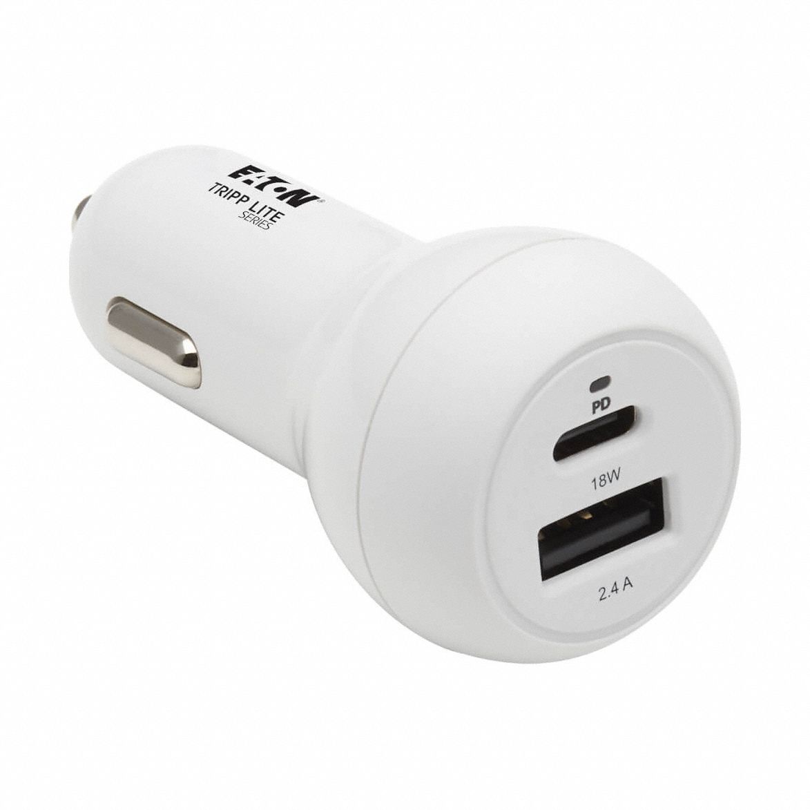 Usb Charger: Charger, 3 Connections, 4 ft Cord Lg, White, Lightning Cable