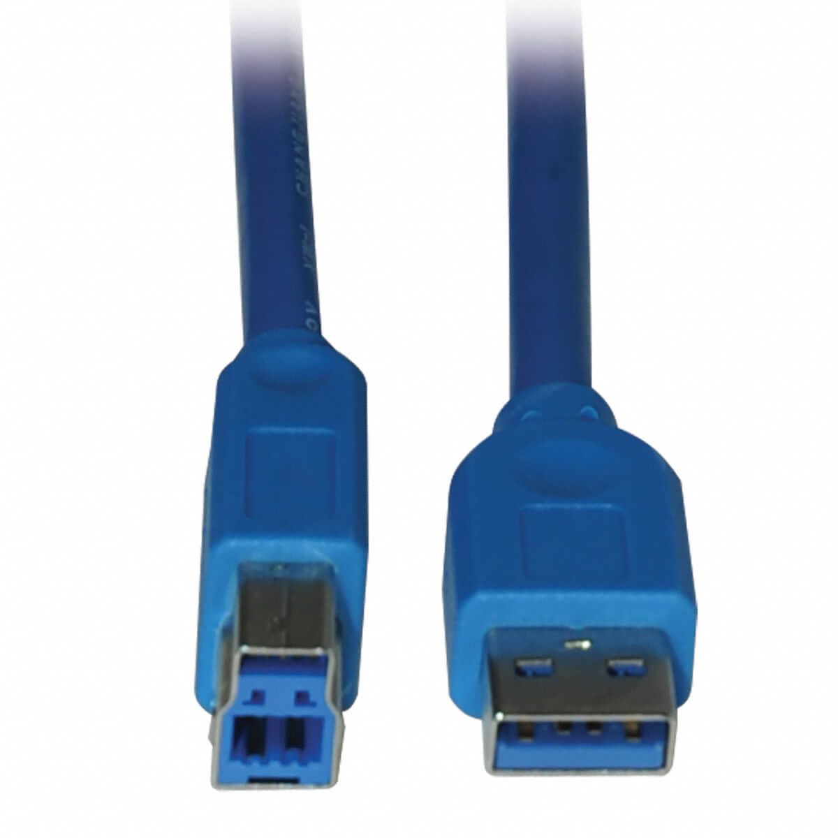 Usb Cable: Type A End 1, Type B End 2, Blue, 15 ft Lg, 3.2 Gen 1 USB Specification