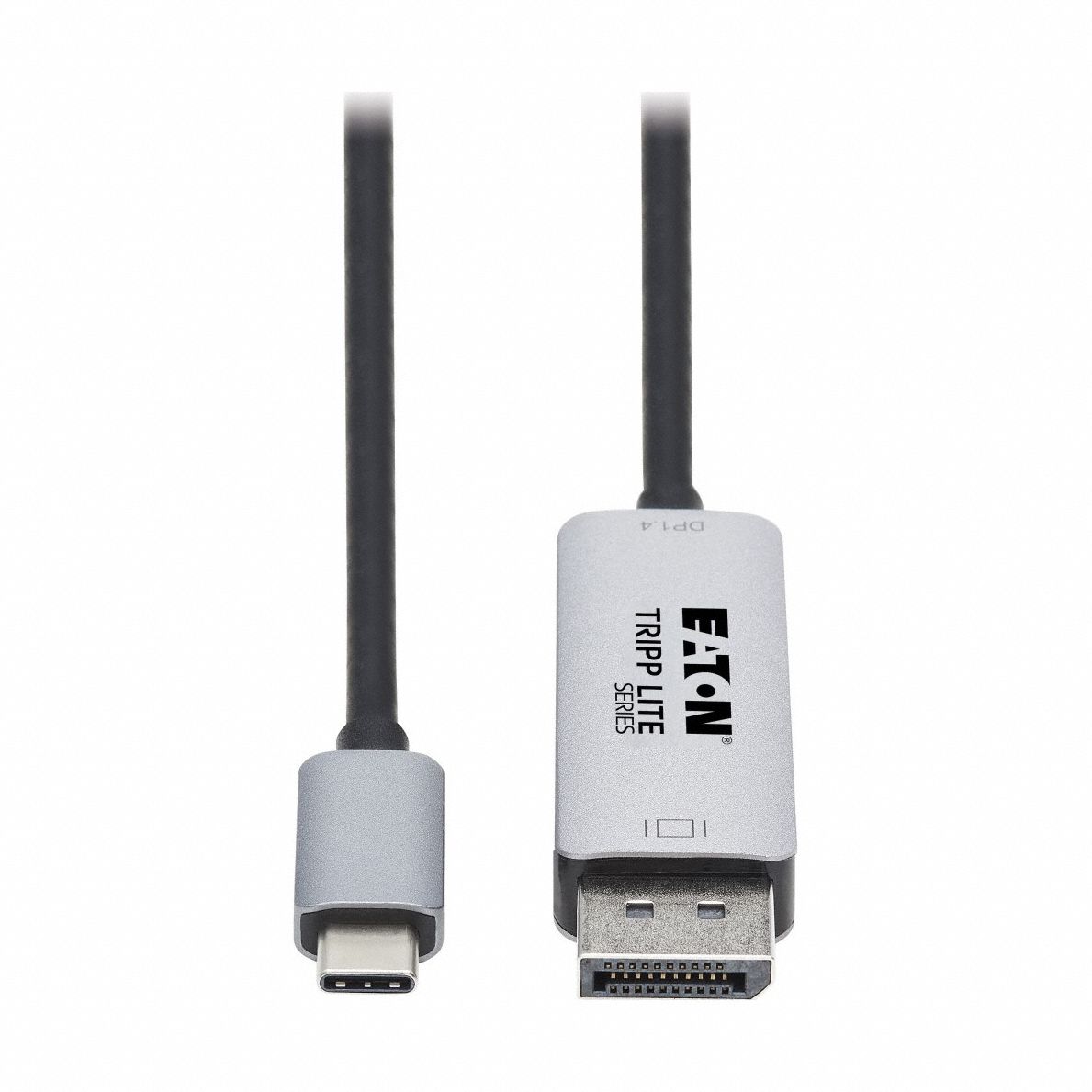 Cable: USB C Male to Display Port Male Connection, 6 ft Cable Lg, TPE, Black