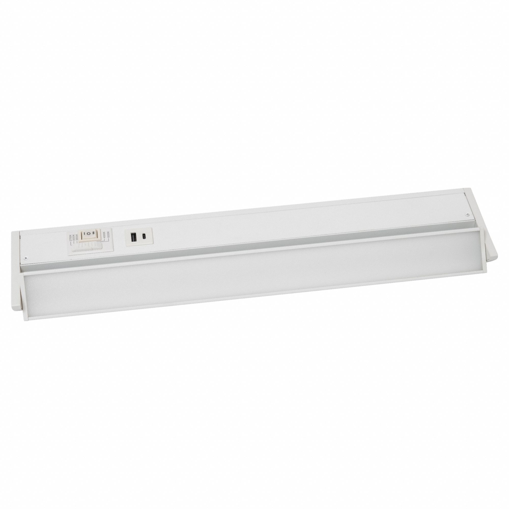 LED, 18 in, LED Undercabinet Fixture - 814M99|UC18-5K-HL-USB - Grainger