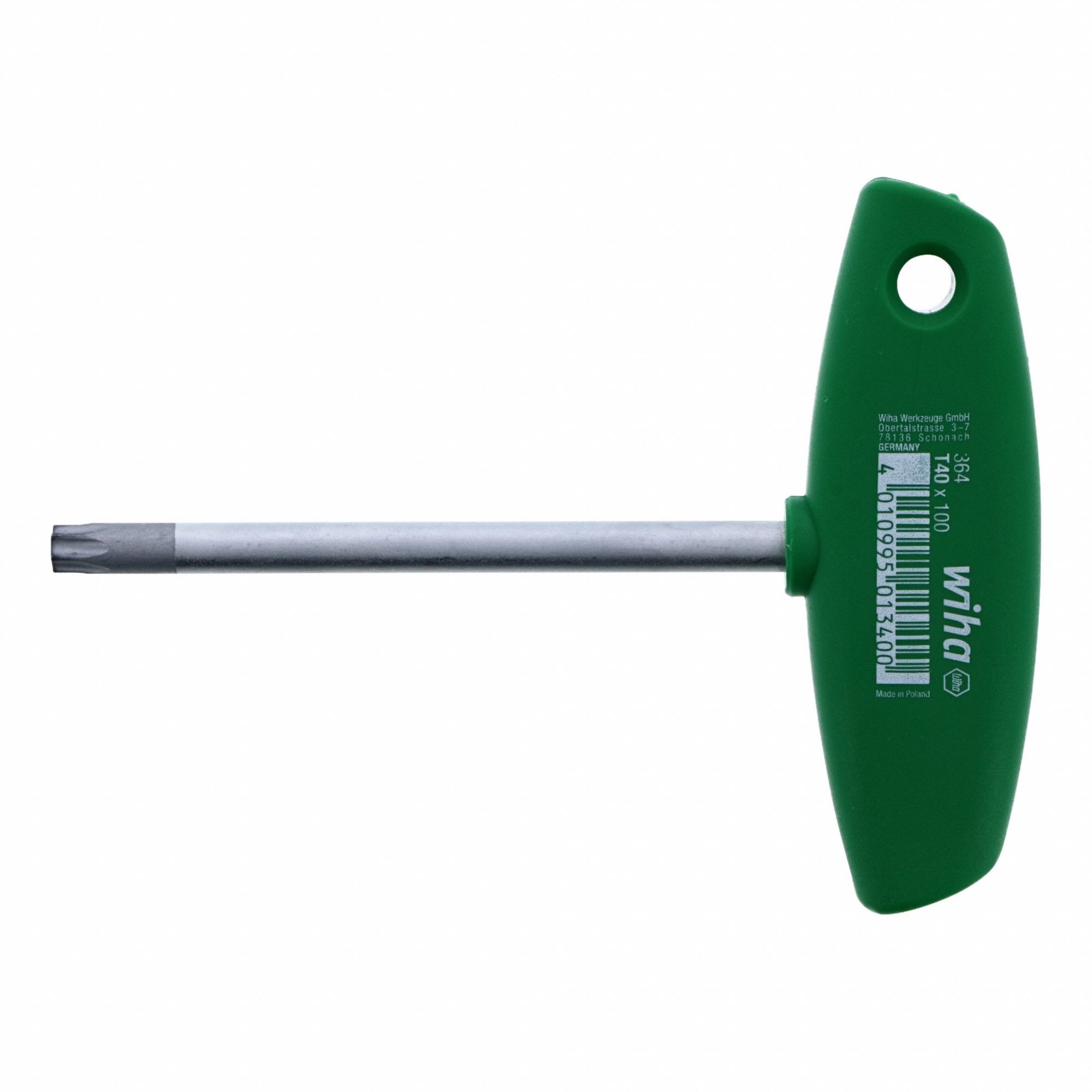 Torx and Torx Plus Keys: Torx, T40 Tip Size, Steel, T-Handle