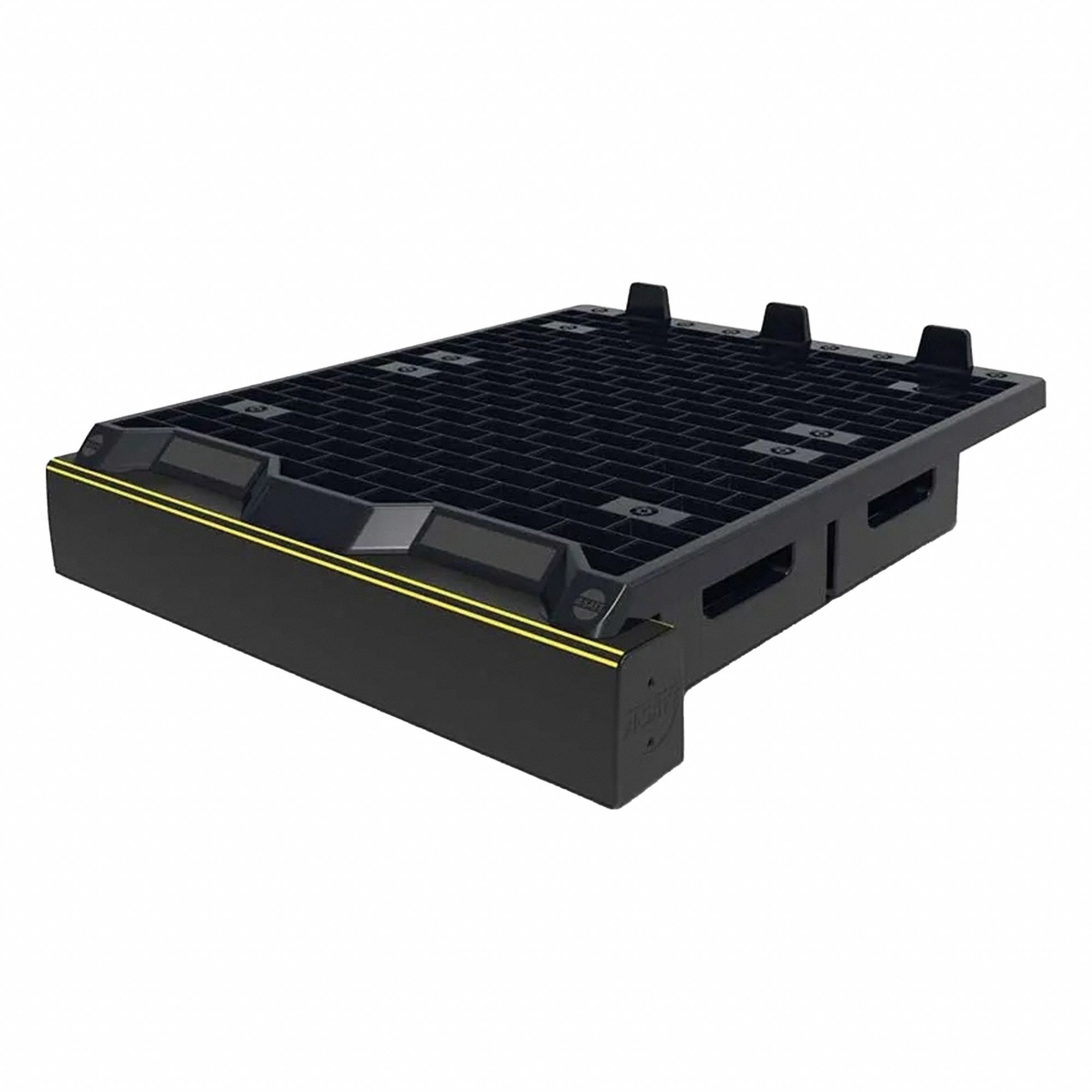 Ground-Level Guardrail: UnderGuard with Heavy-Duty ForkGuard, Nylon/Polymer, Black, Floor