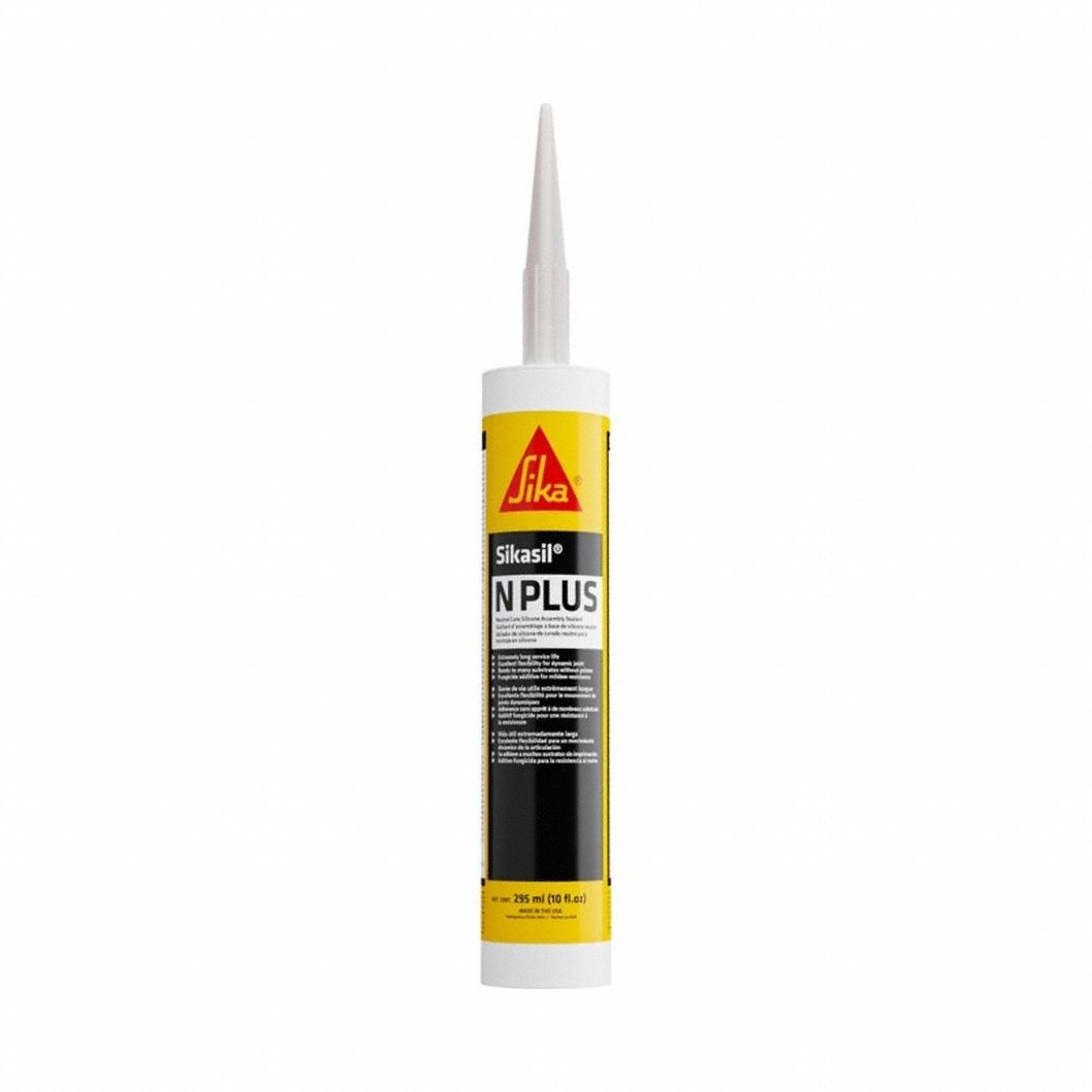 Sealant: Sikasil N Plus US, White, 10 oz, Cartridge, 301% to 500% Elongation Range