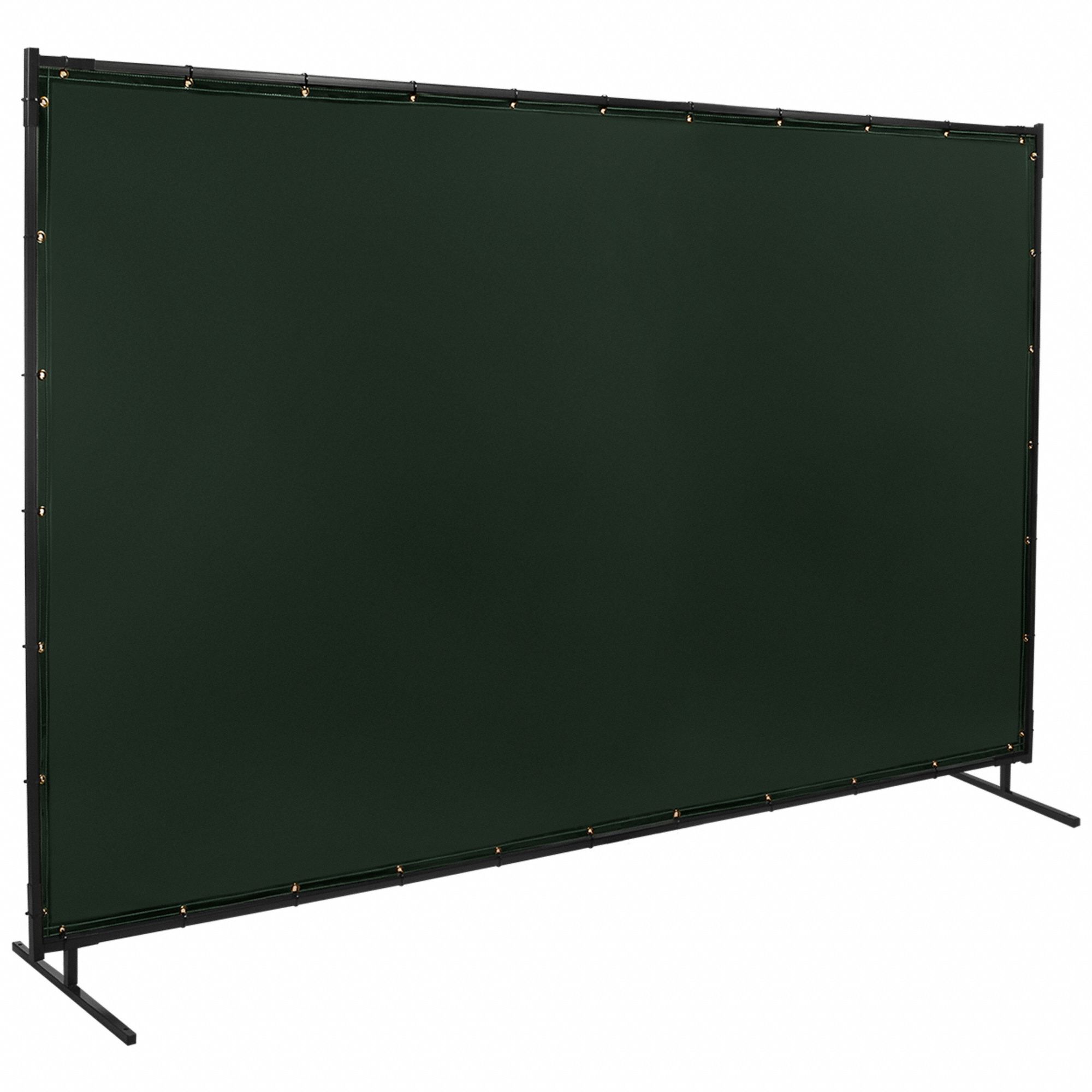 Welding Screens: Vinyl, 6 ft Ht, 10 ft Wd, Green, 3/4 in Frame, Green