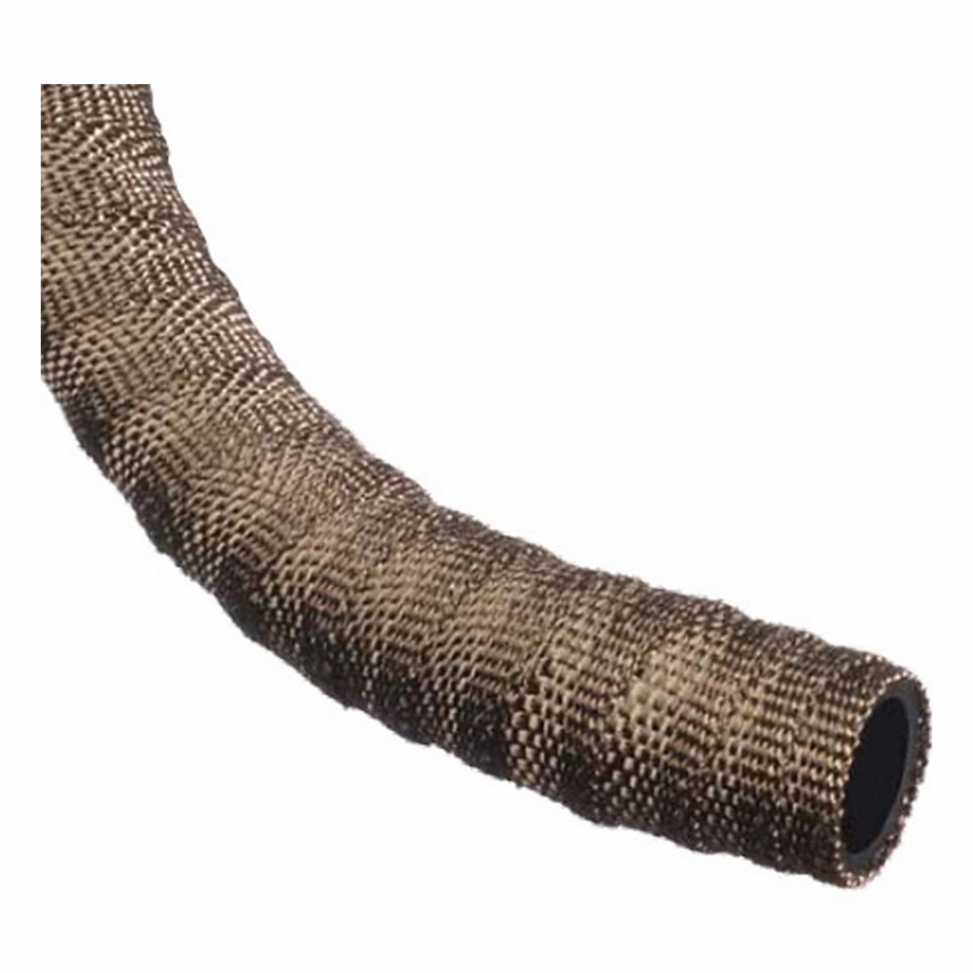 Braided Sleeving: 2 in Inside Dia, 50 ft Lg, Basalt Fiber, Basalt, 1, 200°F, For 2 in Max Bundle Dia