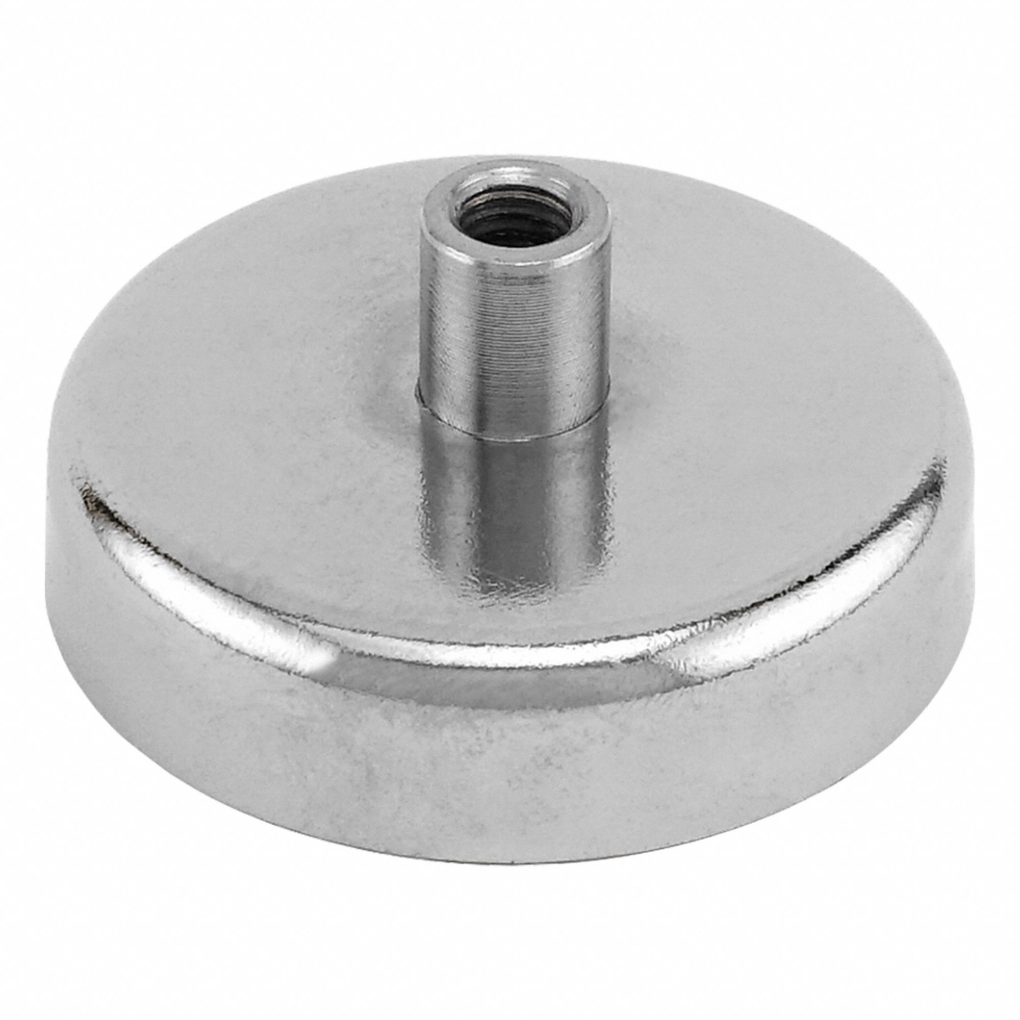 Rare Earth Magnet: Neodymium, 1 57/64 in Outside Dia, 0.453 in Thick, Disc Magnet