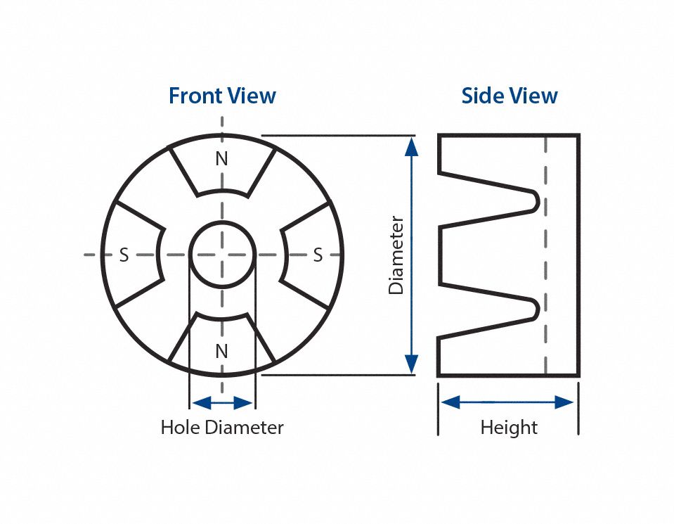 Alnico 5 Holding Magnet 4.0 lb Pull