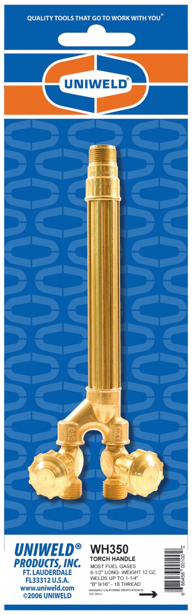 UNIWELD Torch Handle 7 1/2 in Lg, WH350 Series 39DM47WH350 Grainger