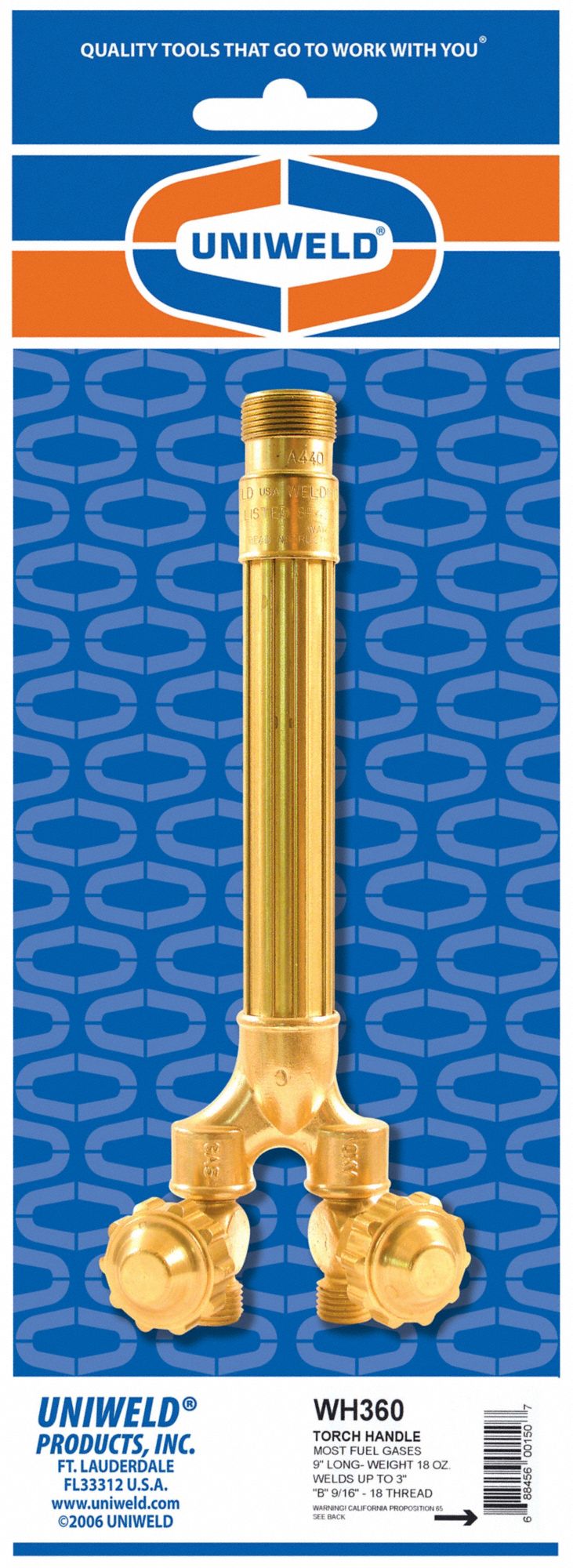 UNIWELD Torch Handle 9 in Lg, WH360 Series 39DM46WH360 Grainger