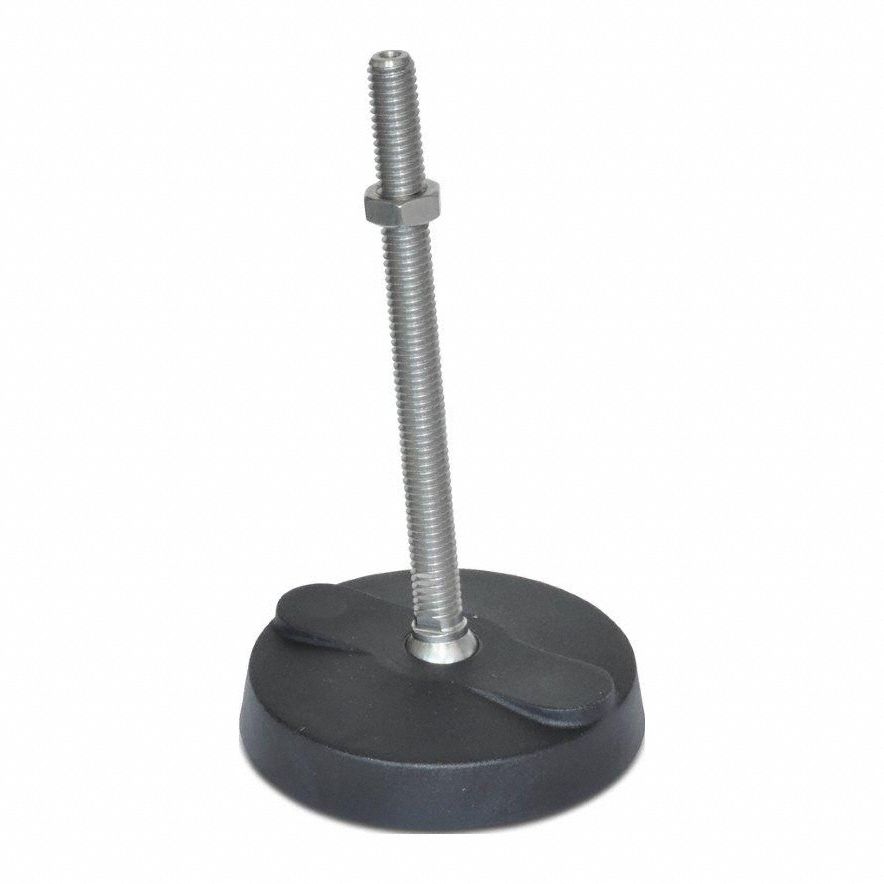 Male-End Leveling Mount: Swiveling Stud, 1"-8 Thread Size, 4.33 in, 2, 700 lbf Capacity