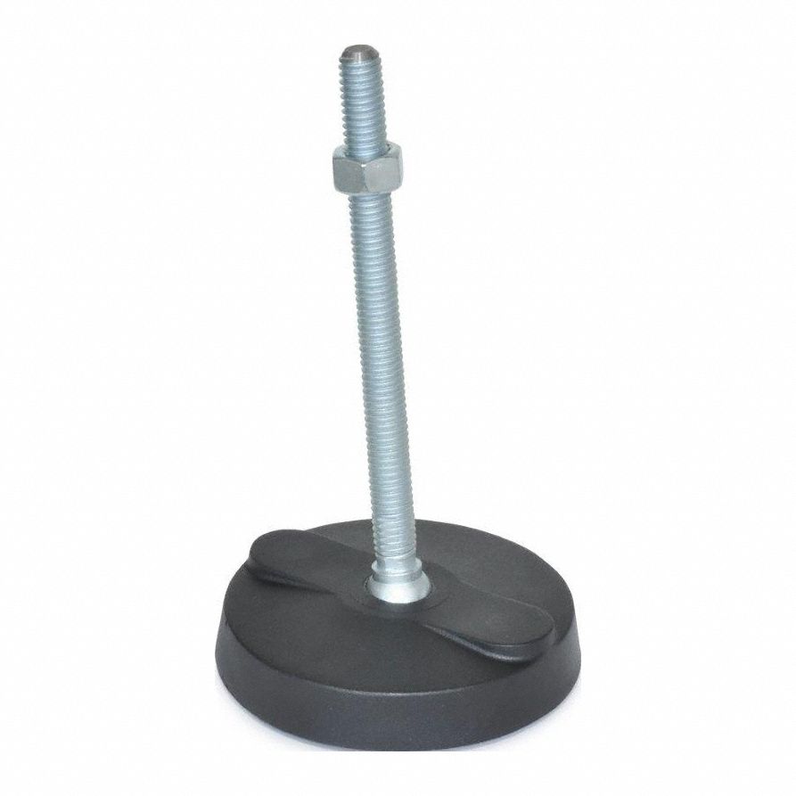 Male-End Leveling Mount: Swiveling Stud, 1"-8 Thread Size, 4.33 in, 2, 700 lbf Capacity