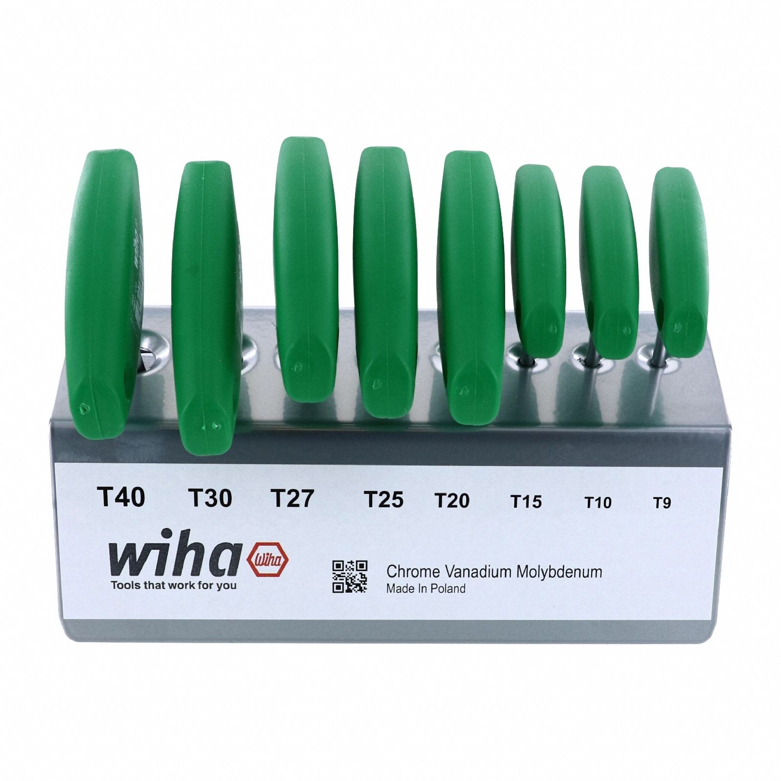 Torx and Torx Plus Key Sets: Short, 8 Pieces, T10/T15/T20/T25/T27/T30/T40/T9 Tip Size, Std End