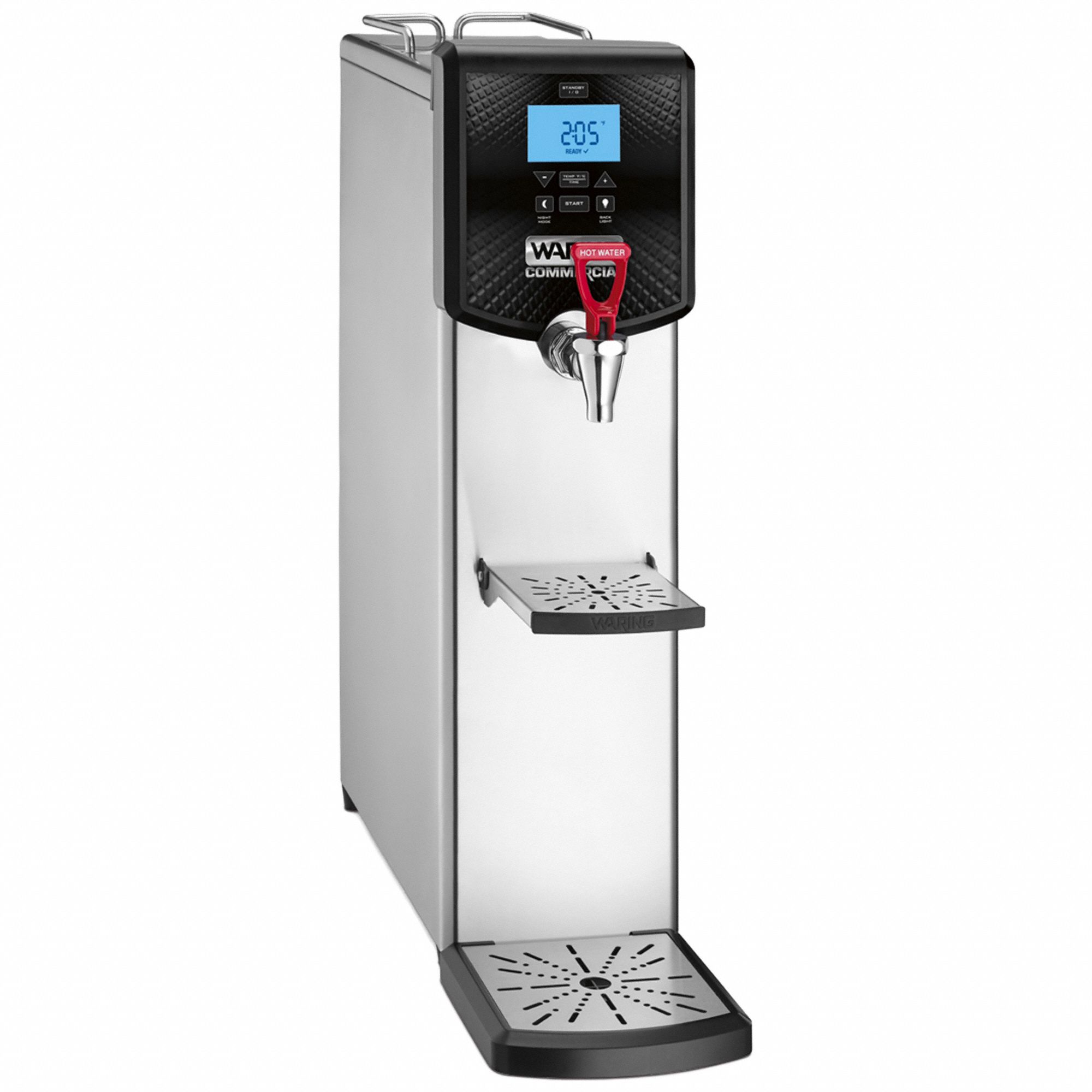 Hot Water Dispenser: 5 gal Capacity, Plumbing Required, Silver