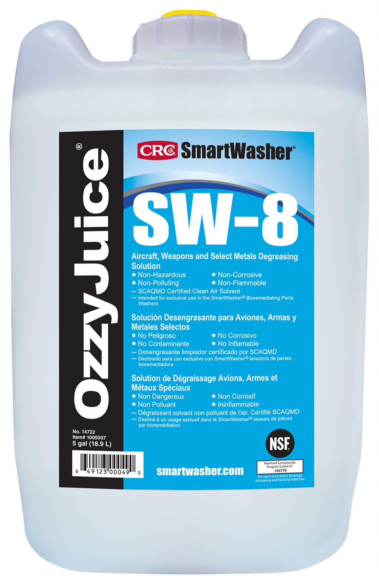 SMARTWASHER Parts Washer Cleaning Solution 5 gal Size, Clear 45TV50