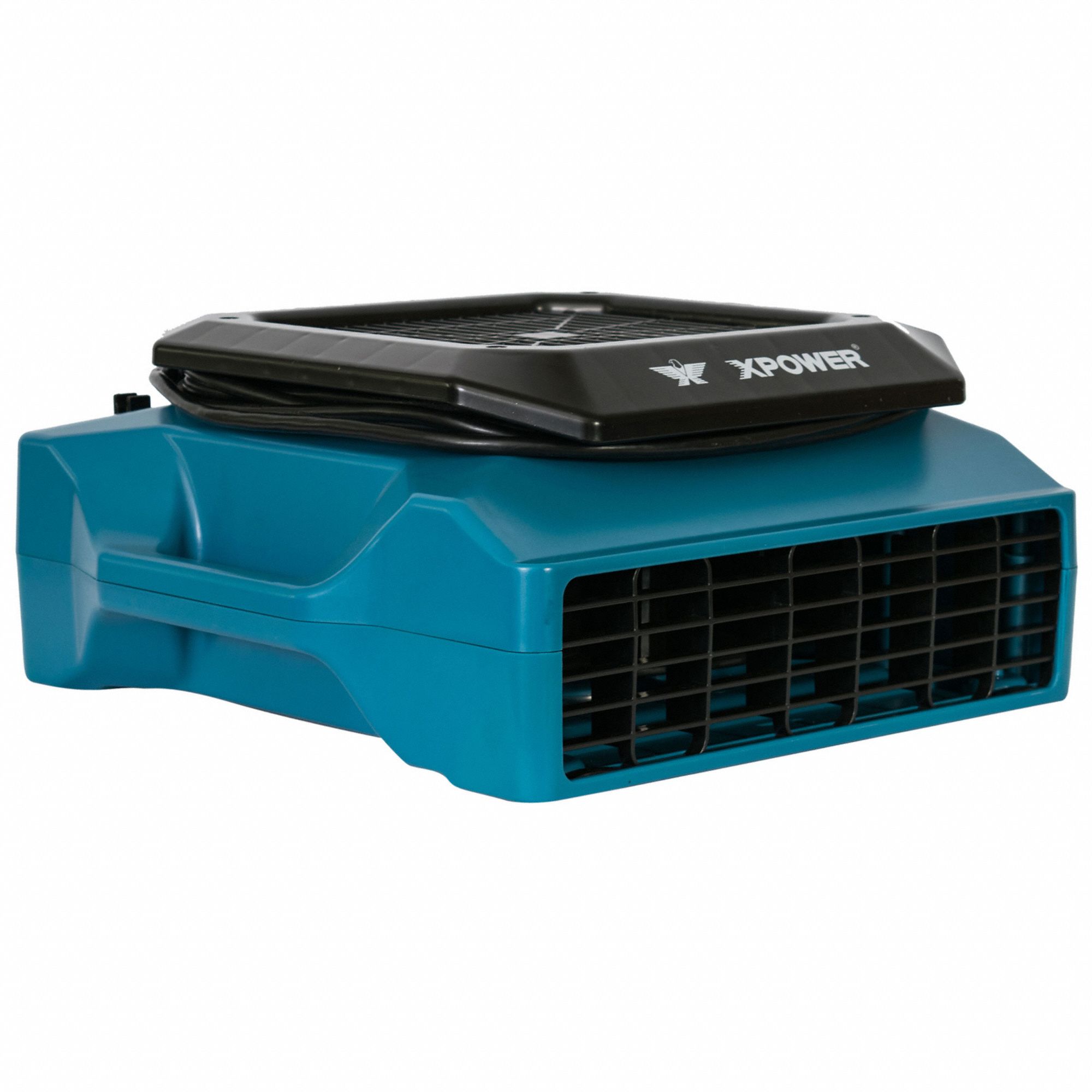 Low Profile Air Mover: 1, 150 cfm, Fixed Frame, 1 Speeds, 1/3 hp, 115V AC, 15 ft Cord, Blue, Variable