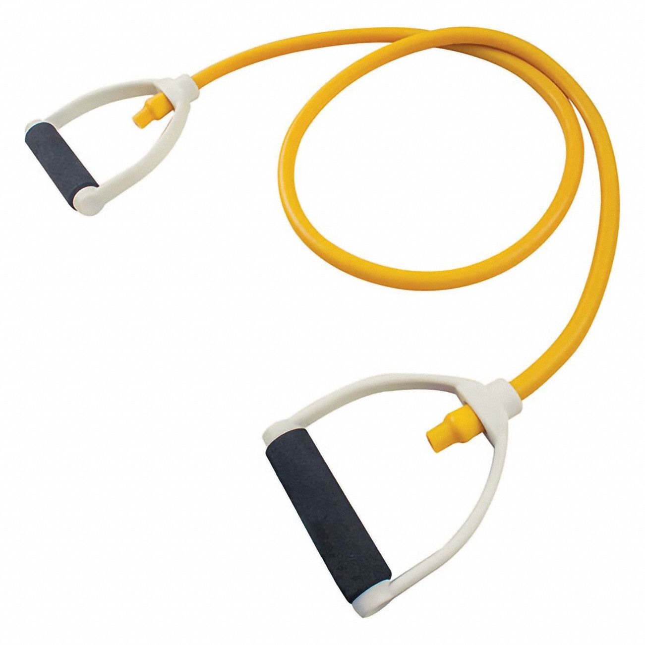 Exercise Resistance Band: Yellow, 70 lb Resist Wt Equivalent, 12 in Overall Lg