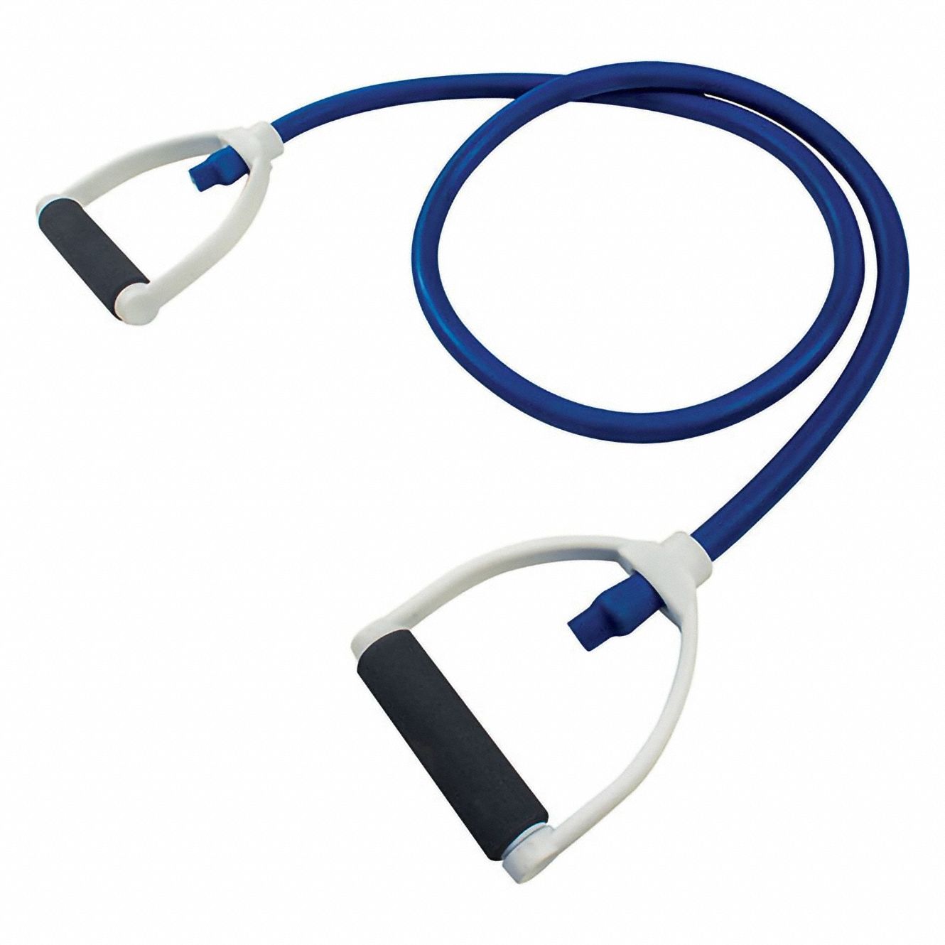 Exercise Resistance Band: Blue, 90 lb Resist Wt Equivalent, 12 in Overall Lg