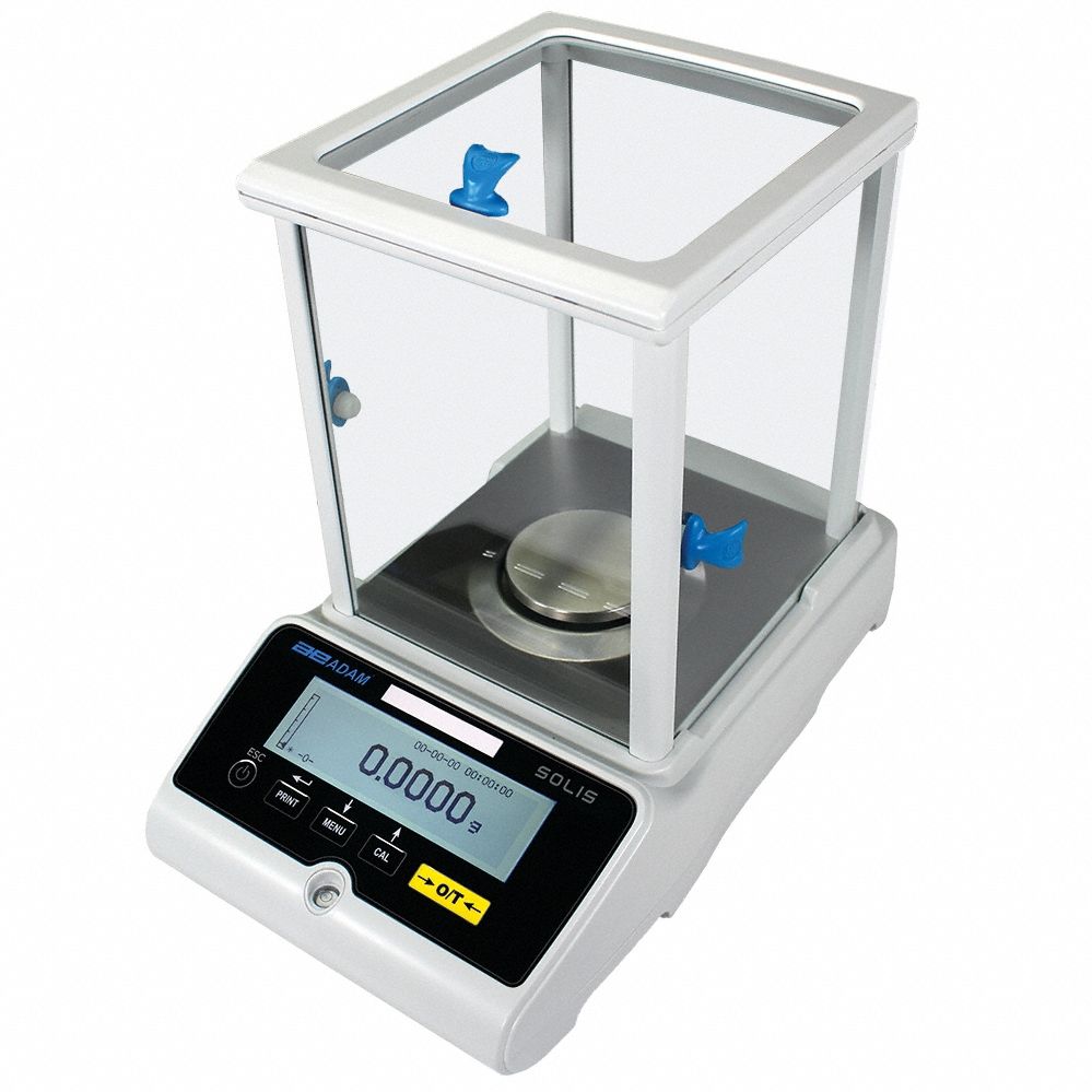 Compact Bench Scale: 310 g, 0.0001 g, 3 1/8 in Weighing Surface Dp, AC Adapter