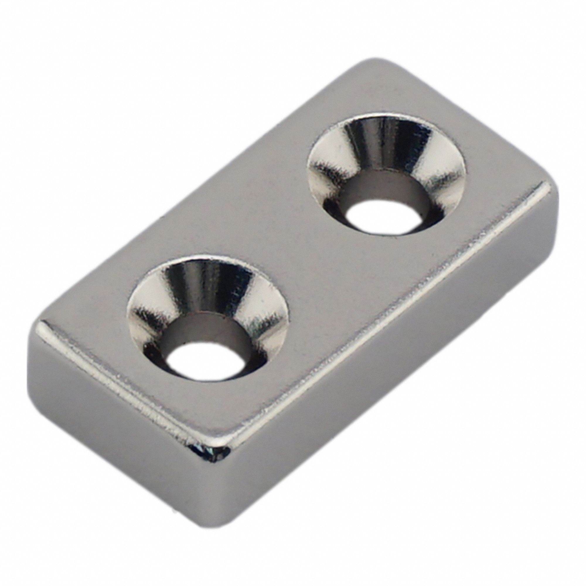 Rare Earth Magnet: Neodymium, 0.168" Tap Size, 0.25 in Thick, 1/2 in Overall Wd, 45