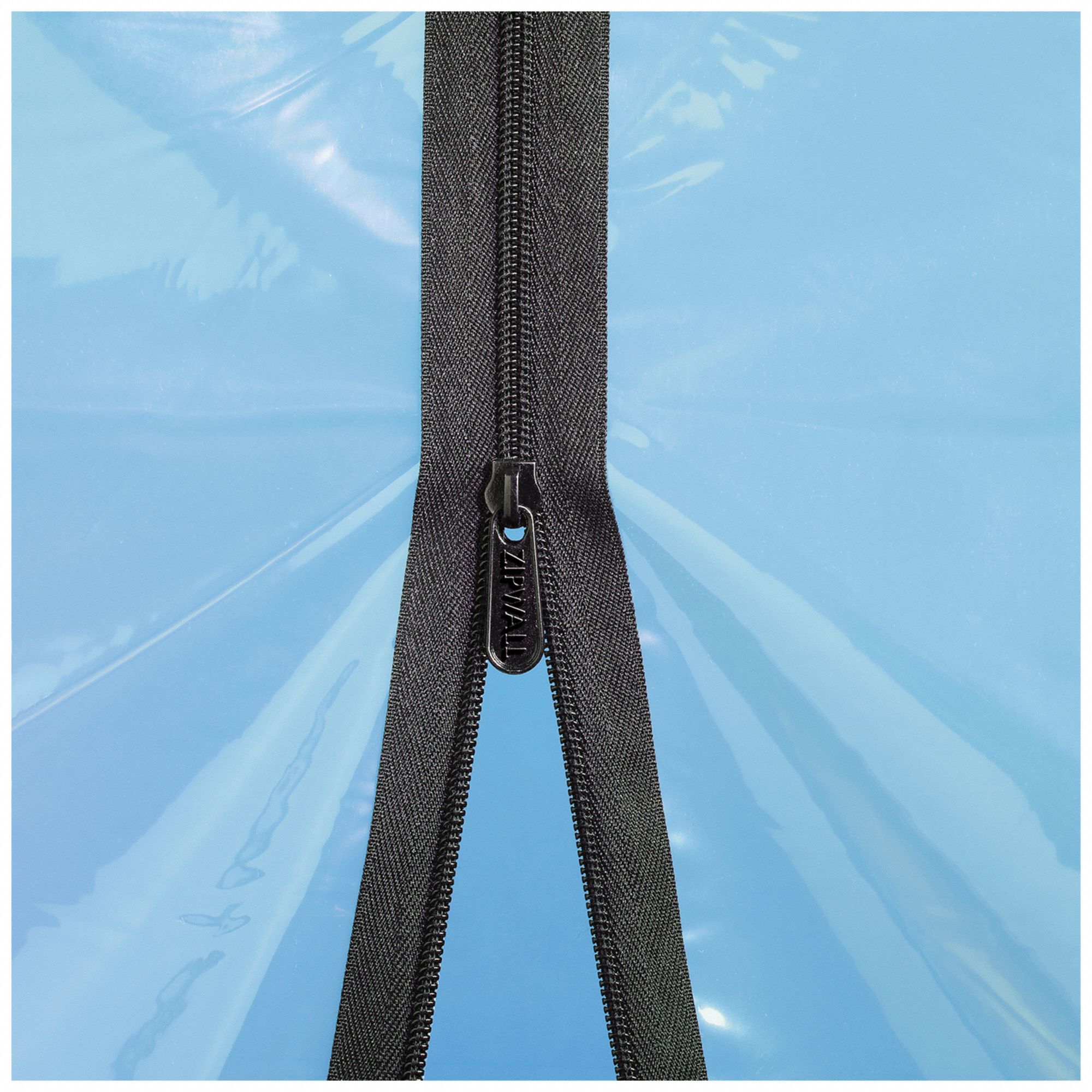 ZIPWALL Zipwall Standard SelfAdhesive Zipper Zipper, 2 in Wd, 7 ft Lg, 8 1/2 in Ht, Black, 2