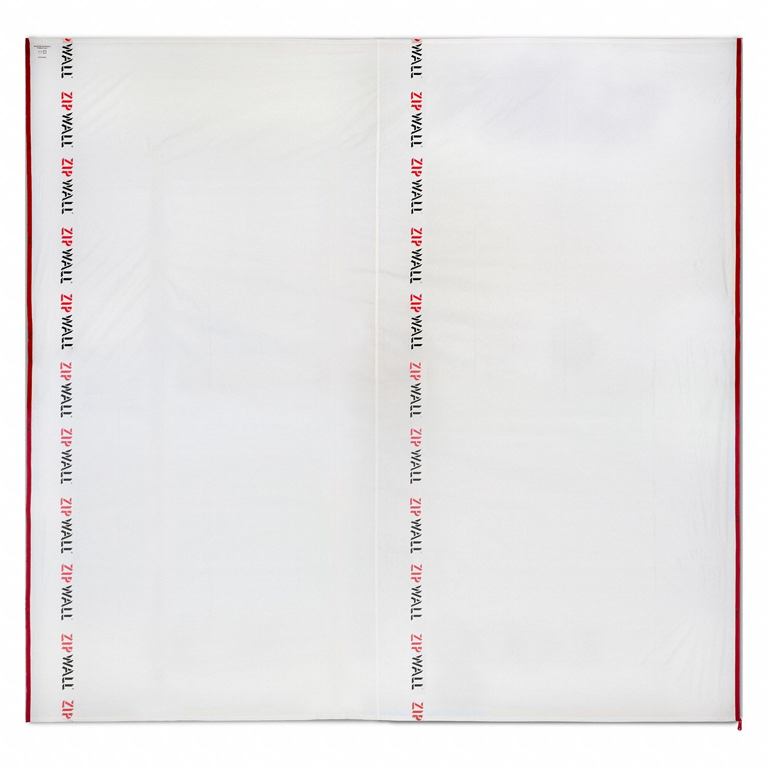 Dust Barrier Panel: Dust Barrier Panel, 10 ft Wd, 9 ft Ht, Fabric, White, ZipWall Poles