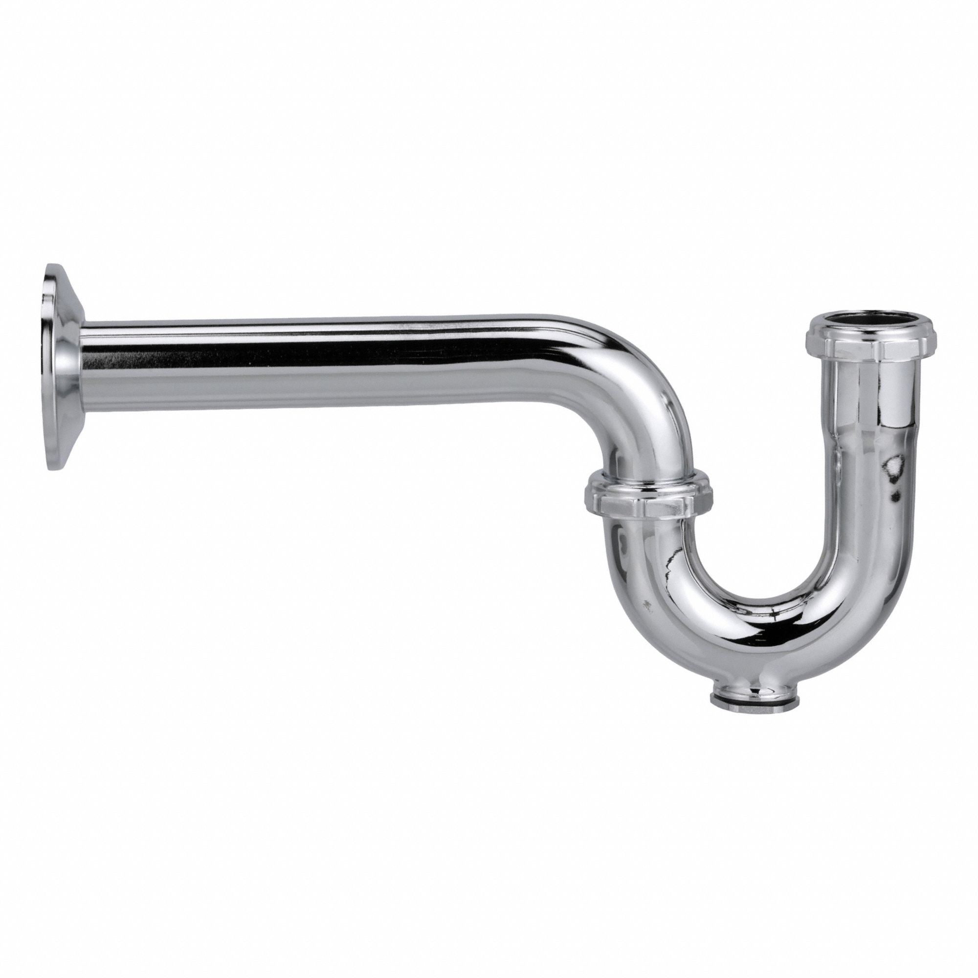 ZURN Trap: Brass, Chrome-Plated, Silver, 1 1/4 in Nominal Pipe Size, 11 1/4 in Overall Lg (MPN ZR367-PC). Key specifications — Finish: Chrome-Plated; Includes: Nuts; Includes Cleanout: Yes; Brand: ZURN.