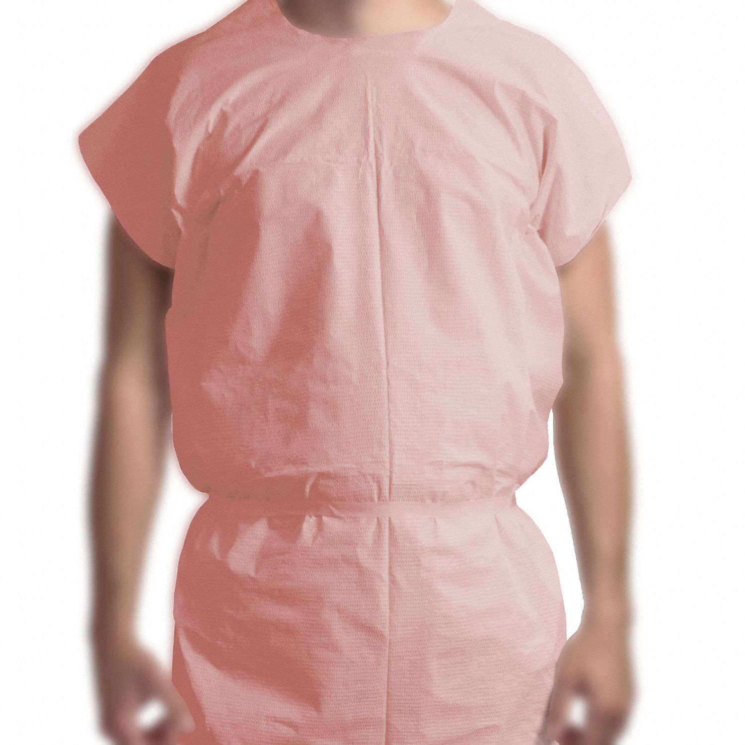 Exam Gown: Poly/Tissue, Universal Named Size, 3 Ply, Latex-Free, Pink, 8103, 50 PK